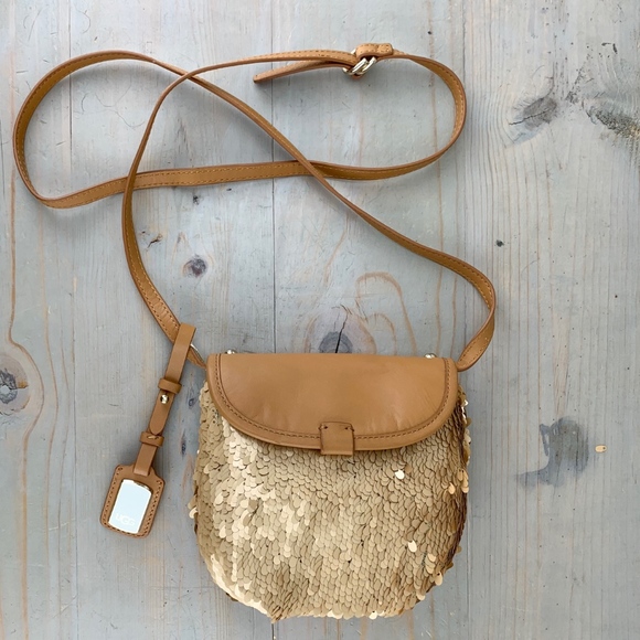 UGG Handbags - UGG VINTAGE CHAMPAGNE SEQUINS CROSSBODY PURSE NEW